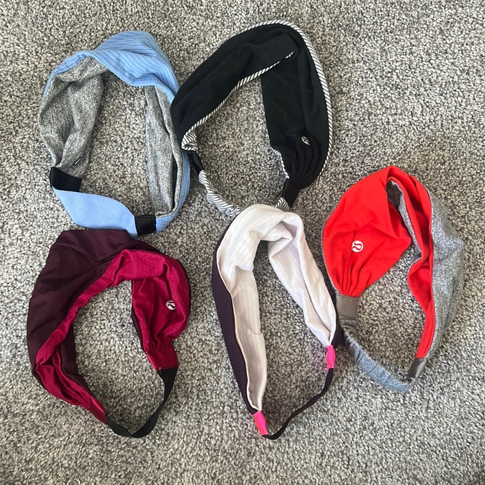 5 lululemon reversible headbands